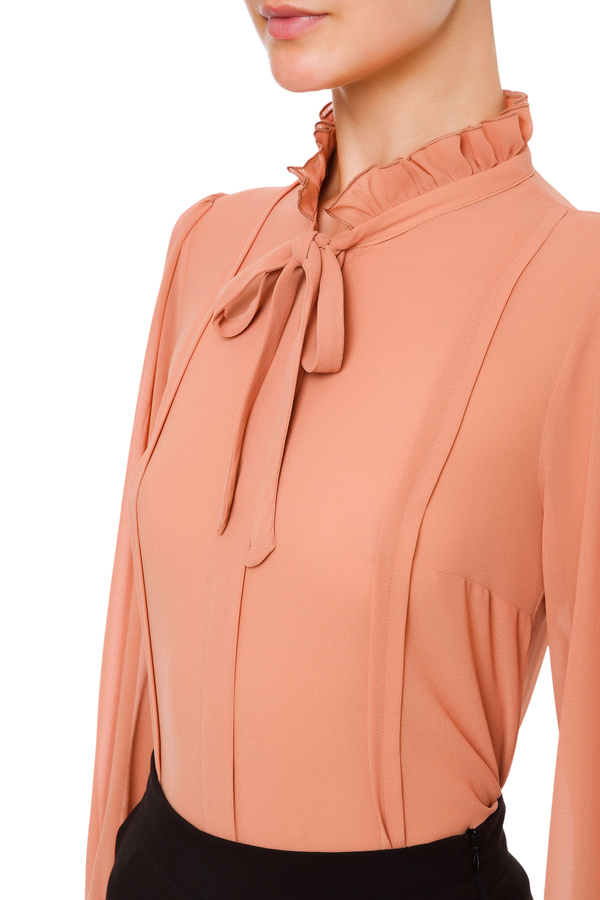 Blouse with ruffles - Elisabetta Franchi® Outlet