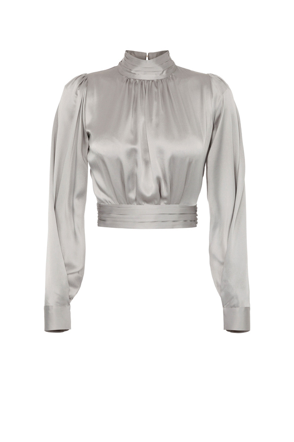 Blouse with puffy sleeves - Elisabetta Franchi® Outlet