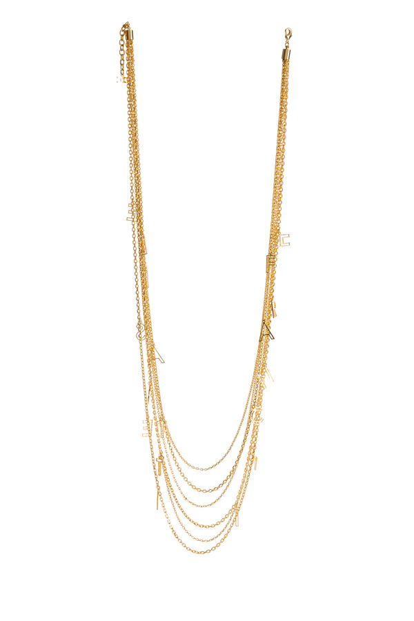 Micro-chain necklace and charms - Elisabetta Franchi® Outlet