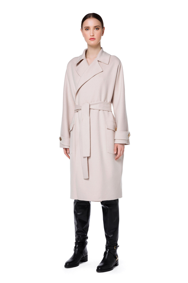 Elisabetta Franchi cloth wrap-over coat - Elisabetta Franchi® Outlet