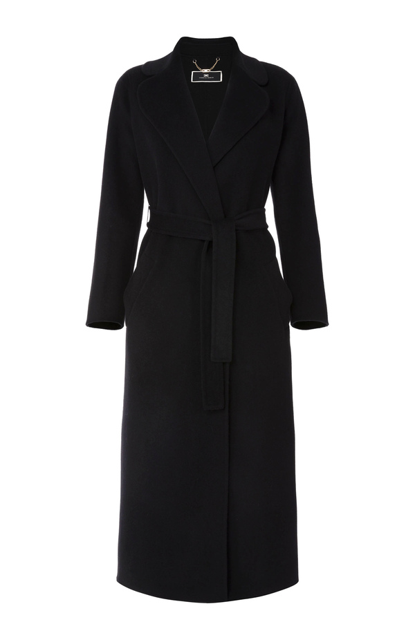 Wool and cashmere coat by Elisabetta Franchi - Elisabetta Franchi® Outlet