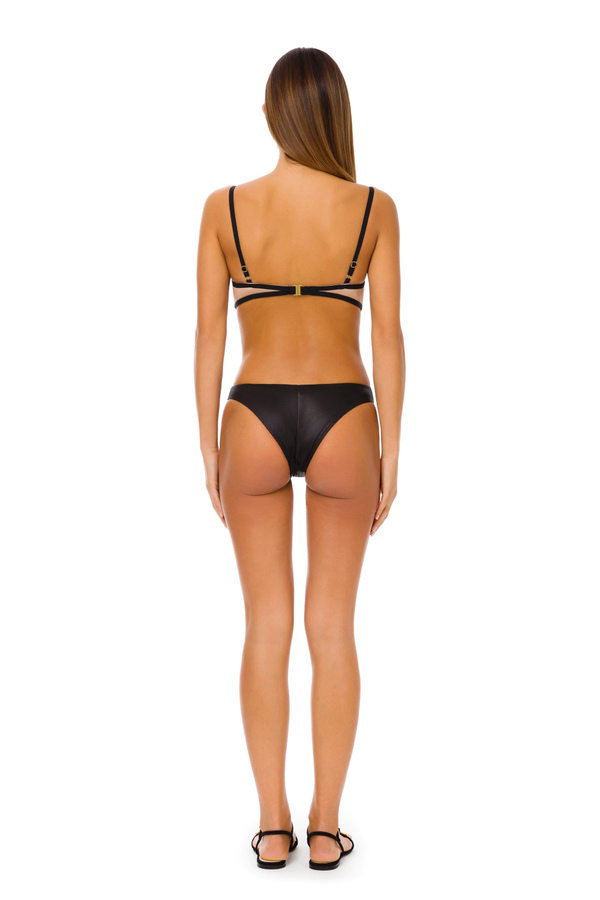 Trikini in contrasting tulle fabric - Elisabetta Franchi® Outlet