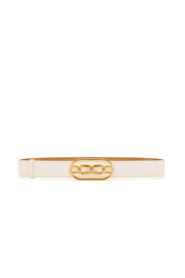 Cinturón de tiro alto con logotipo gold claro Elisabetta Franchi - Elisabetta Franchi® Outlet