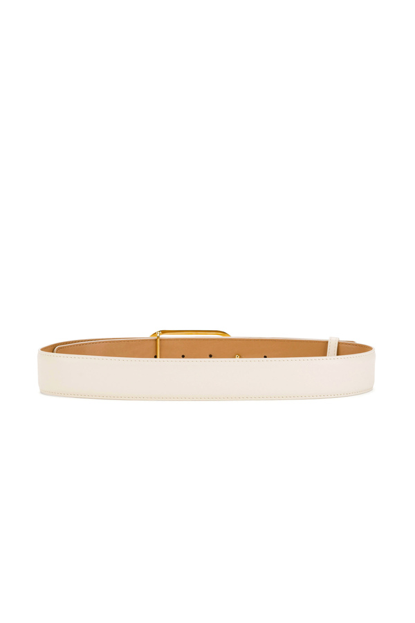 Cinturón de tiro alto con logotipo gold claro Elisabetta Franchi - Elisabetta Franchi® Outlet