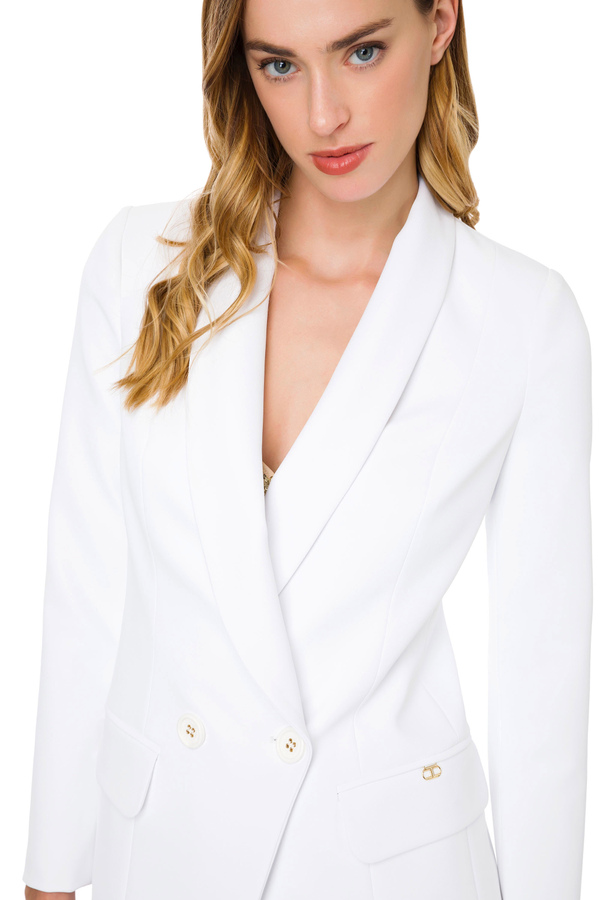 Jacket with double button and lapels - Elisabetta Franchi® Outlet