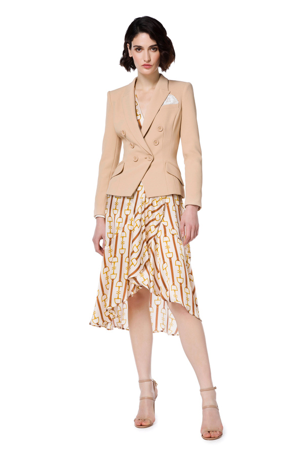 Elisabetta Franchi jacket with embroidered handkerchief - Elisabetta Franchi® Outlet