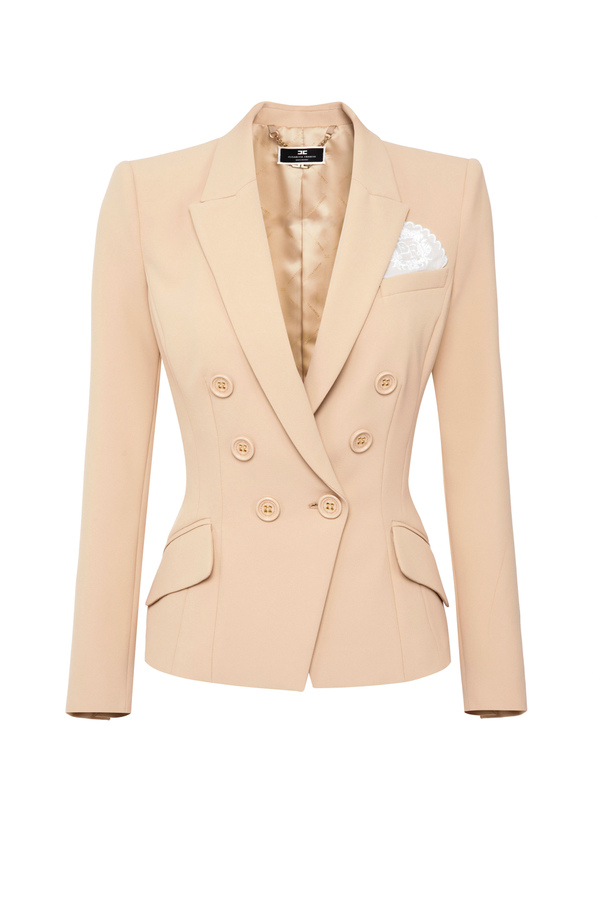 Elisabetta Franchi jacket with embroidered handkerchief - Elisabetta Franchi® Outlet