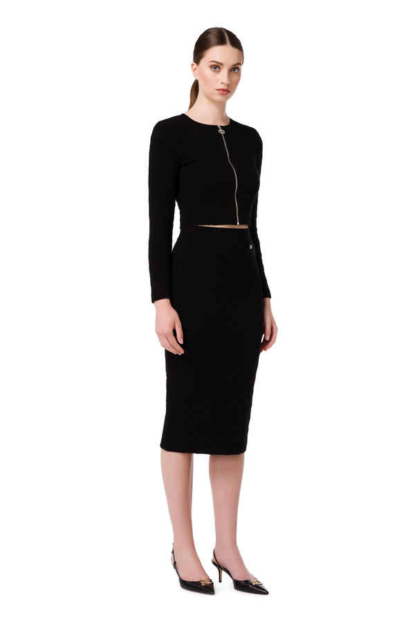 Pencil skirt with waistband - Elisabetta Franchi® Outlet