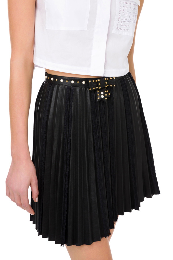 Pleated mini skirt - Elisabetta Franchi® Outlet