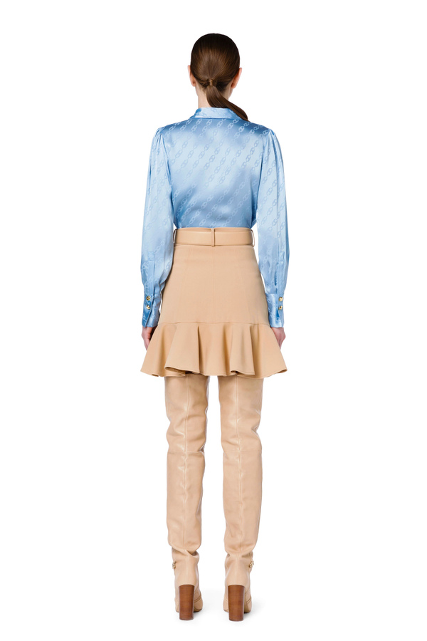 Skirt with flounces and details by Elisabetta Franchi - Elisabetta Franchi® Outlet