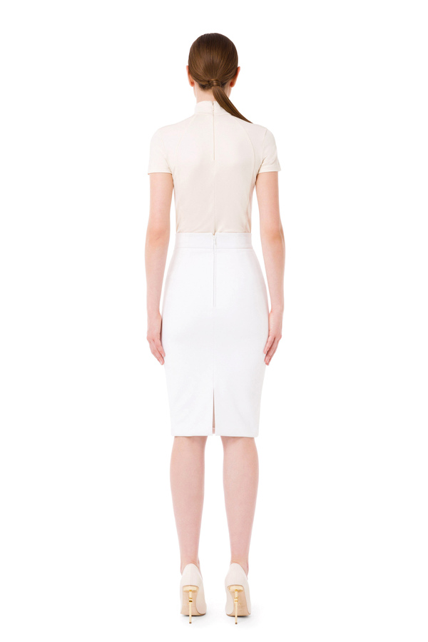 Calf-length skirt with a double-C horse bit - Elisabetta Franchi® Outlet