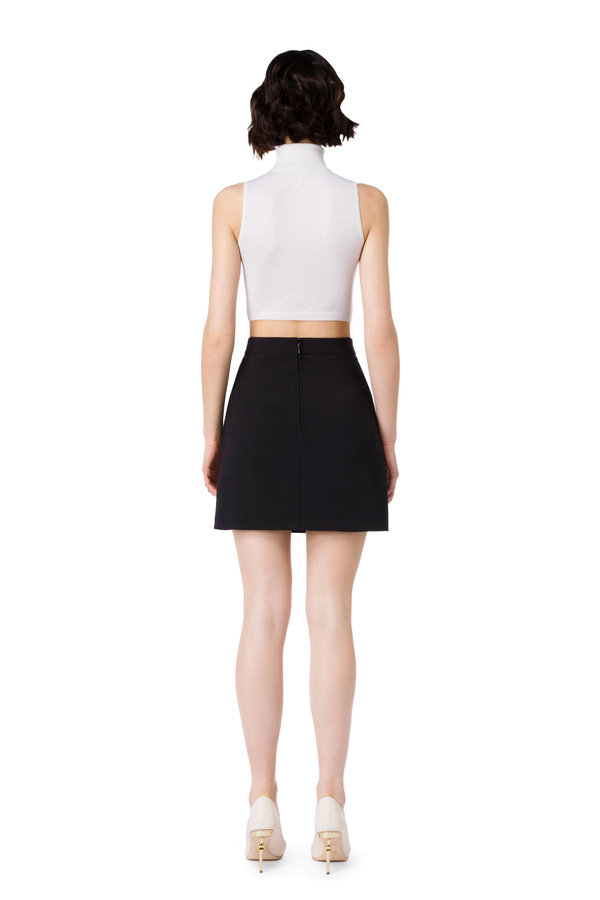 Mini-jupe courte avec logo double C - Elisabetta Franchi® Outlet