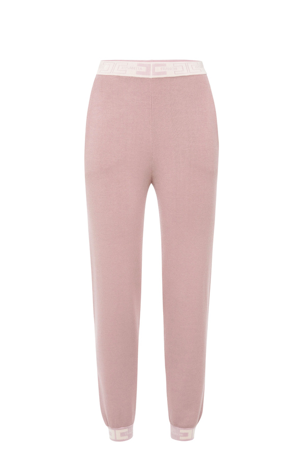 Jogging trousers with high waistband - Elisabetta Franchi® Outlet