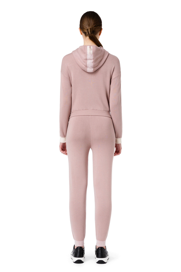 Jogging trousers with high waistband - Elisabetta Franchi® Outlet