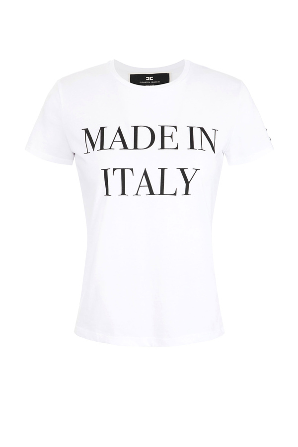 T-Shirt Elisabetta Franchi „Made in Italy“ - Elisabetta Franchi® Outlet