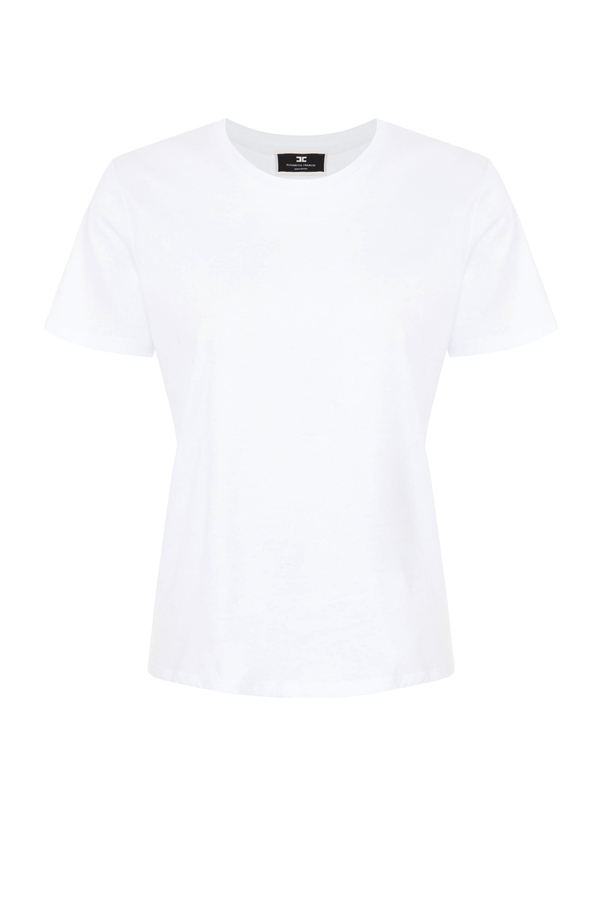 T-Shirt mit Schloss-Print von Elisabetta Franchi - Elisabetta Franchi® Outlet
