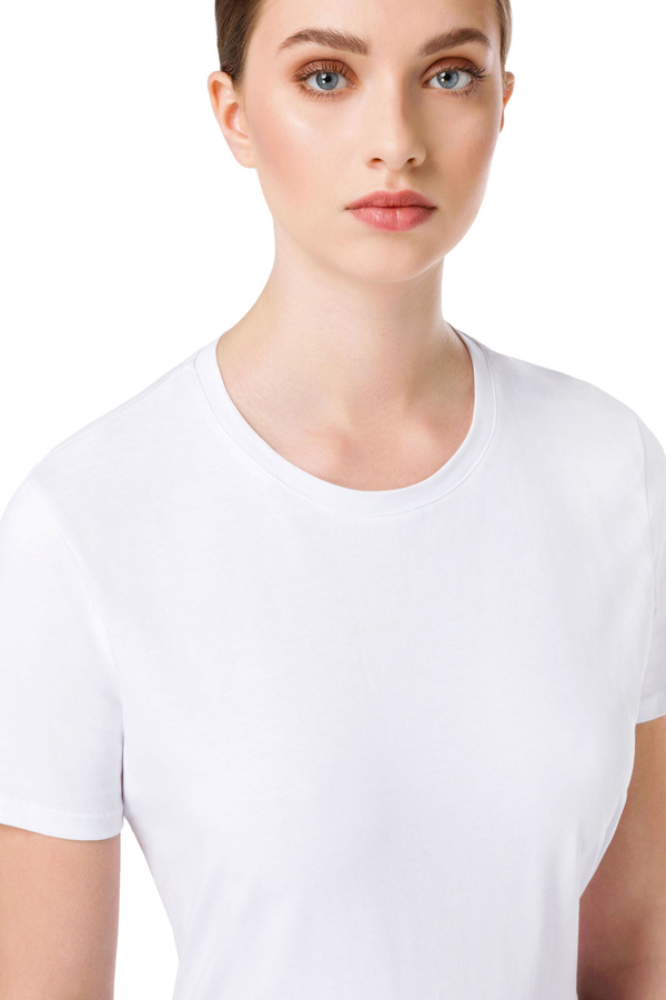 T-shirt with Elisabetta Franchi padlock print - Elisabetta Franchi® Outlet