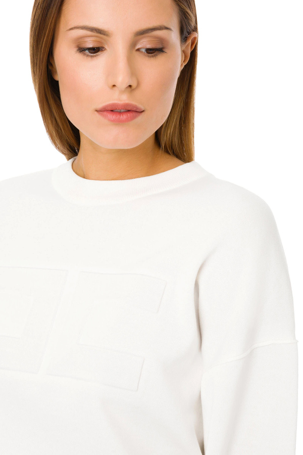 3/4 sleeved top with Elisabetta Franchi logo - Elisabetta Franchi® Outlet