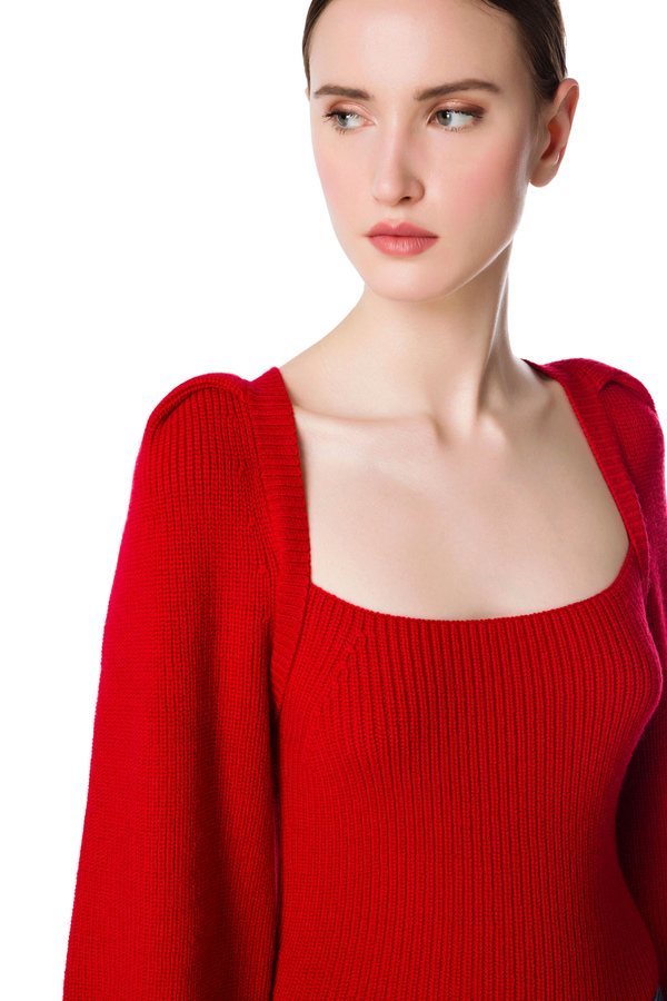 Wide sleeve sweater by Elisabetta Franchi - Elisabetta Franchi® Outlet