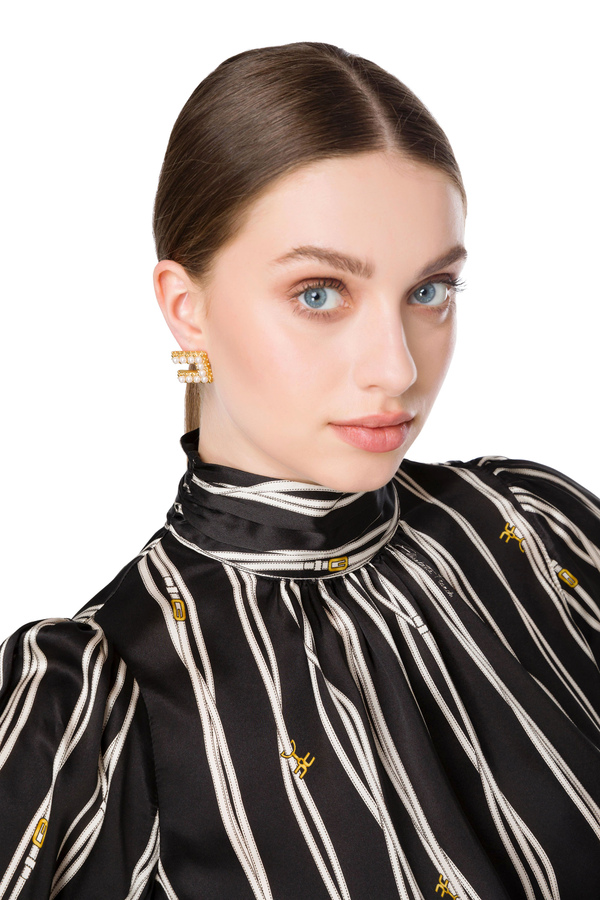 Boucles d’oreilles avec perles par Elisabetta Franchi - Elisabetta Franchi® Outlet