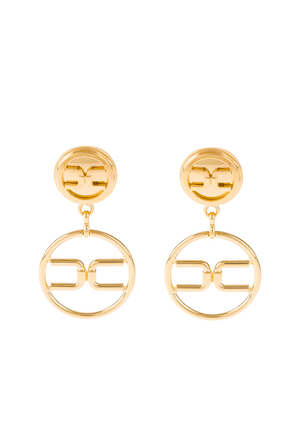 Boucles d'oreilles pendentifs avec logo Elisabetta Franchi - Elisabetta Franchi® Outlet