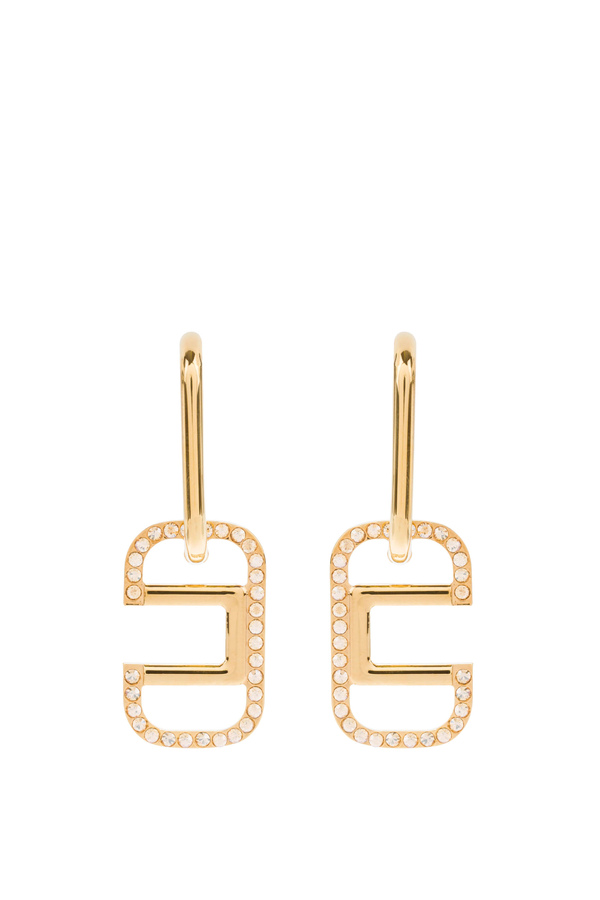 Pendant earrings with rhinestones by Elisabetta Franchi - Elisabetta Franchi® Outlet