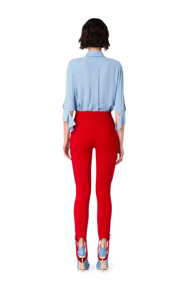 Skinny equestrian style stirrup trousers - Elisabetta Franchi® Outlet