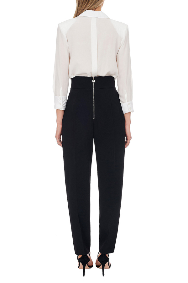 Trousers with logo - Elisabetta Franchi® Outlet
