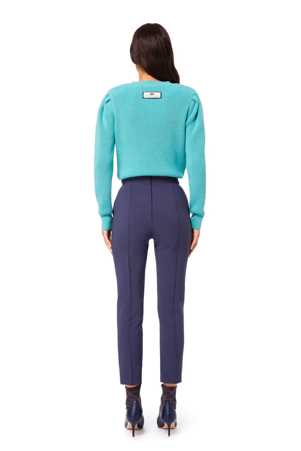 Skinny trousers with accessory - Elisabetta Franchi® Outlet