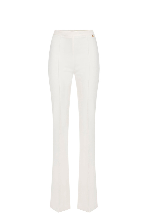 Skinny bell-bottom trousers - Elisabetta Franchi® Outlet