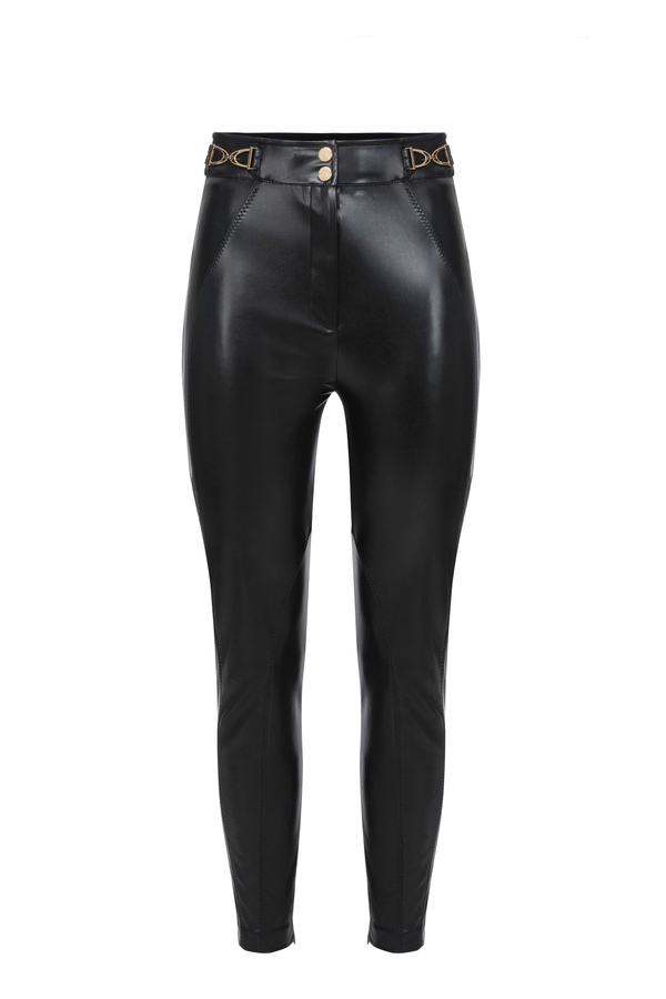 Stretch trousers with darts - Elisabetta Franchi® Outlet