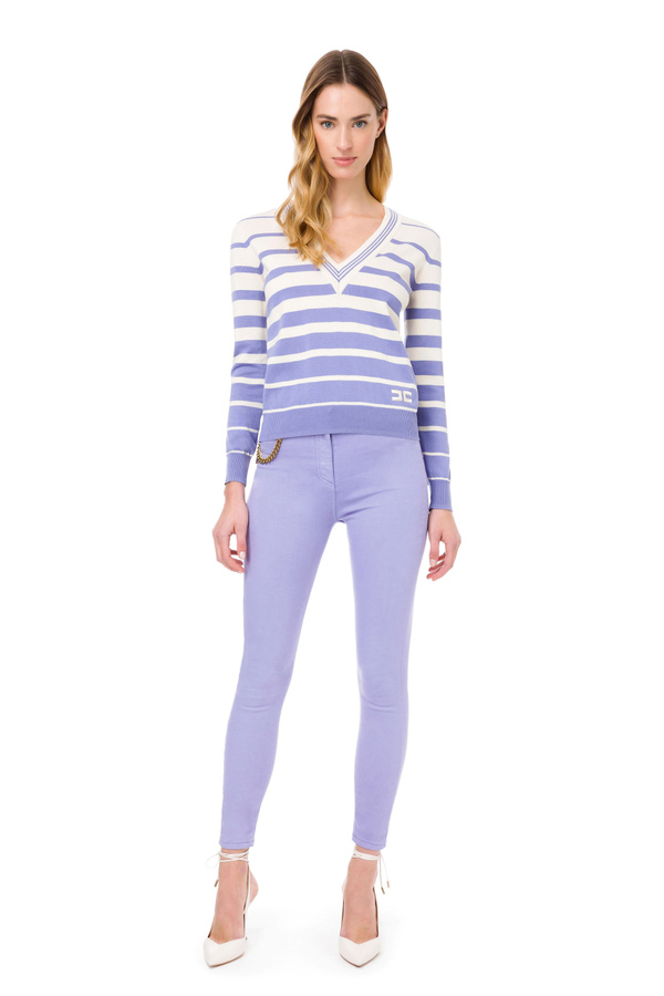 Super Skinny Jeans mit Charm - Elisabetta Franchi® Outlet