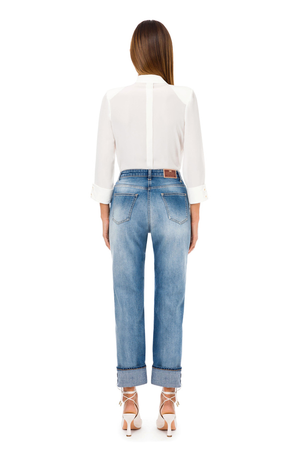 Regular mom fit jeans - Elisabetta Franchi® Outlet