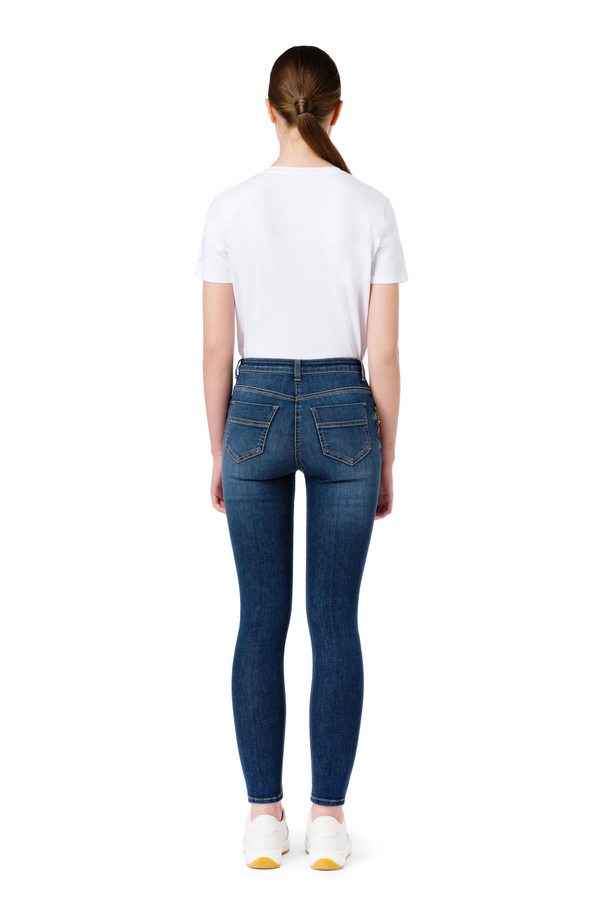 Jeans with pendant accessory - Elisabetta Franchi® Outlet