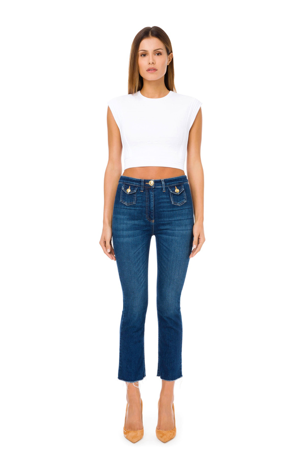 Jeans mini flare Elisabetta Franchi - Elisabetta Franchi® Outlet