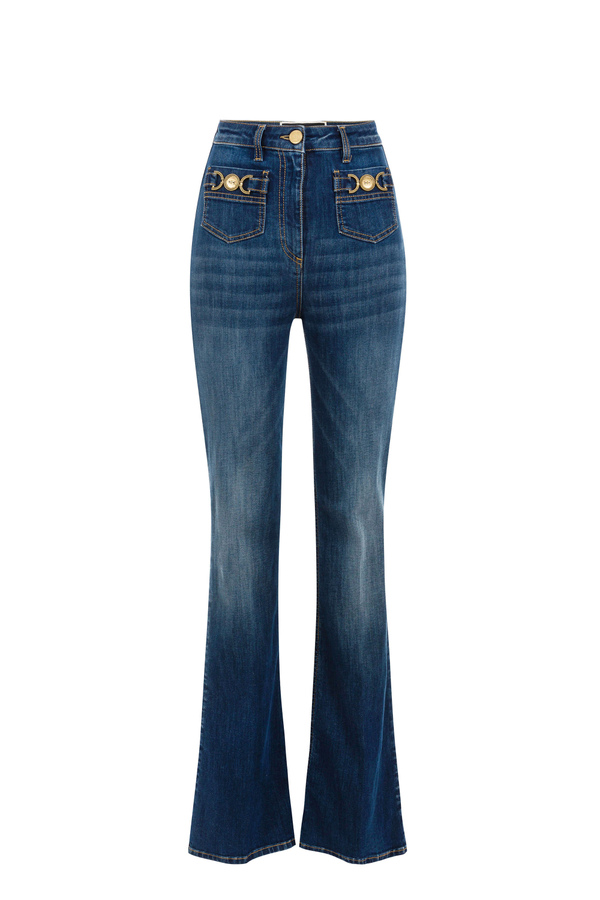 Jeans mit Schlagbein Elisabetta Franchi - Elisabetta Franchi® Outlet