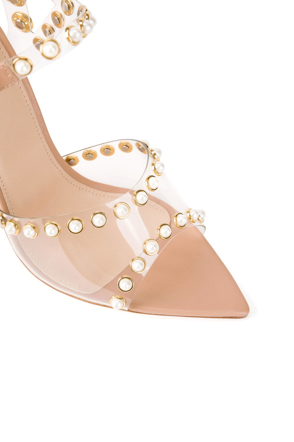 Sandalia Red Carpet con perlas - Elisabetta Franchi® Outlet