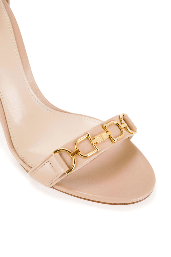 Sandal with the Elisabetta Franchi logo - Elisabetta Franchi® Outlet