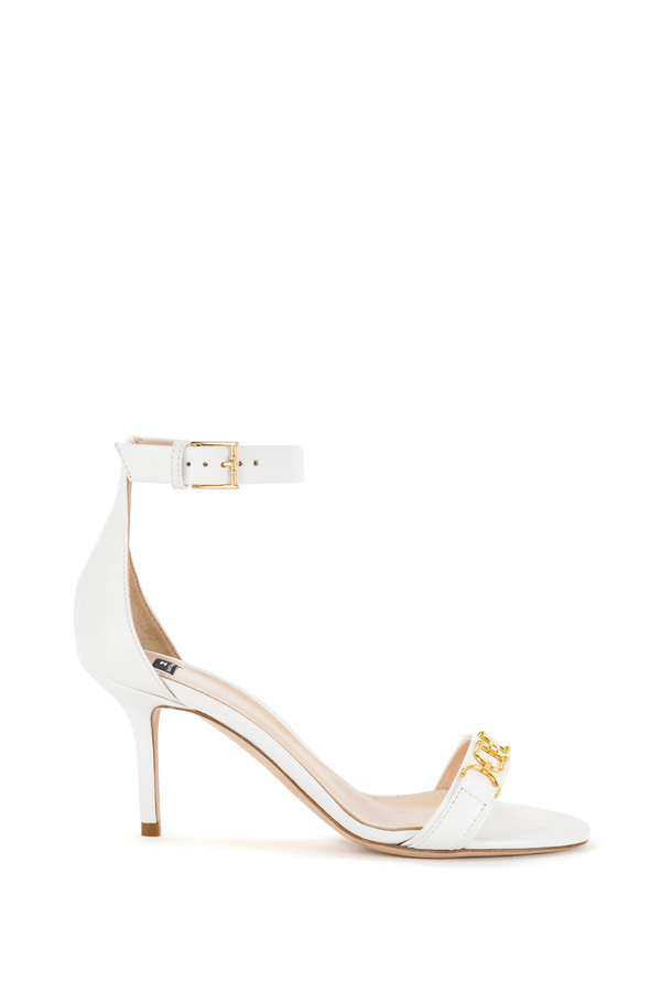 Open-toe sandals fastened at the ankle - Elisabetta Franchi® Outlet