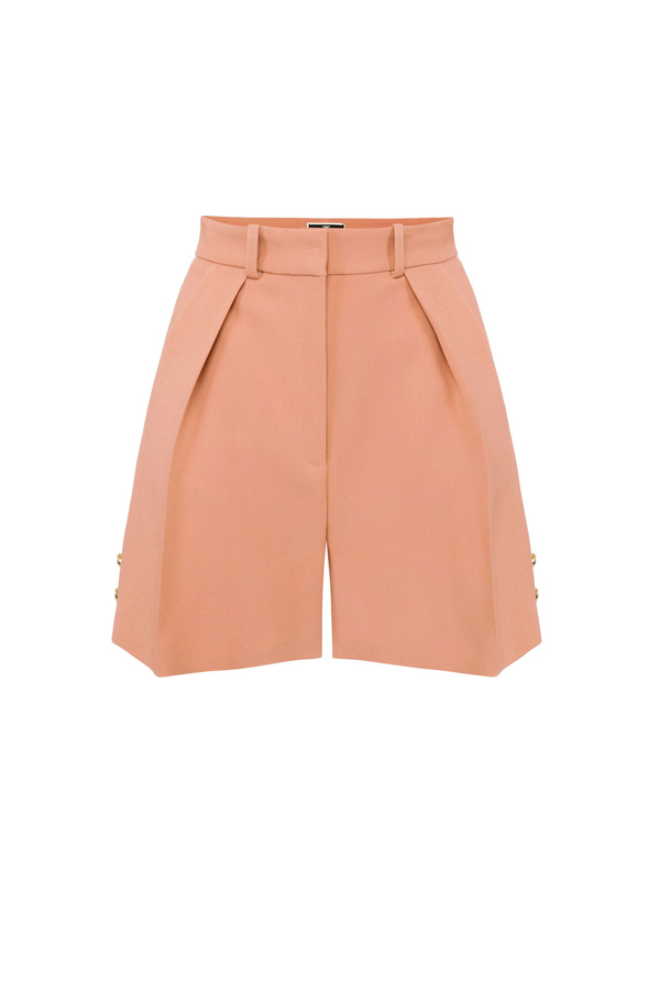 Zweifarbige, hochgeschnittene Shorts - Elisabetta Franchi® Outlet
