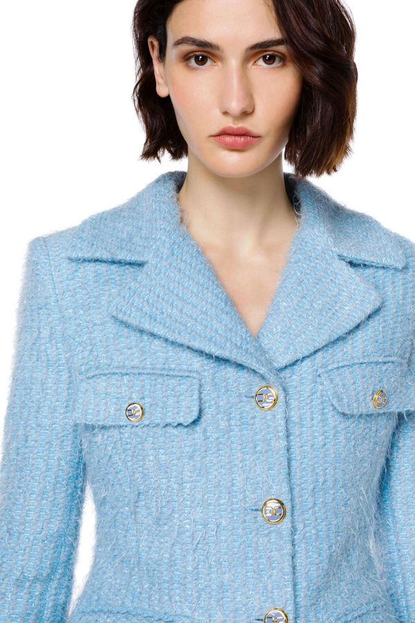 Tailleur en tweed avec veste et jupe - Elisabetta Franchi® Outlet