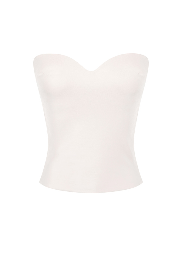Close fitting top with bodice - Elisabetta Franchi® Outlet