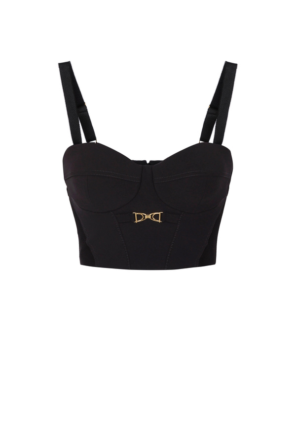 Cropped top with detail by Elisabetta Franchi - Elisabetta Franchi® Outlet