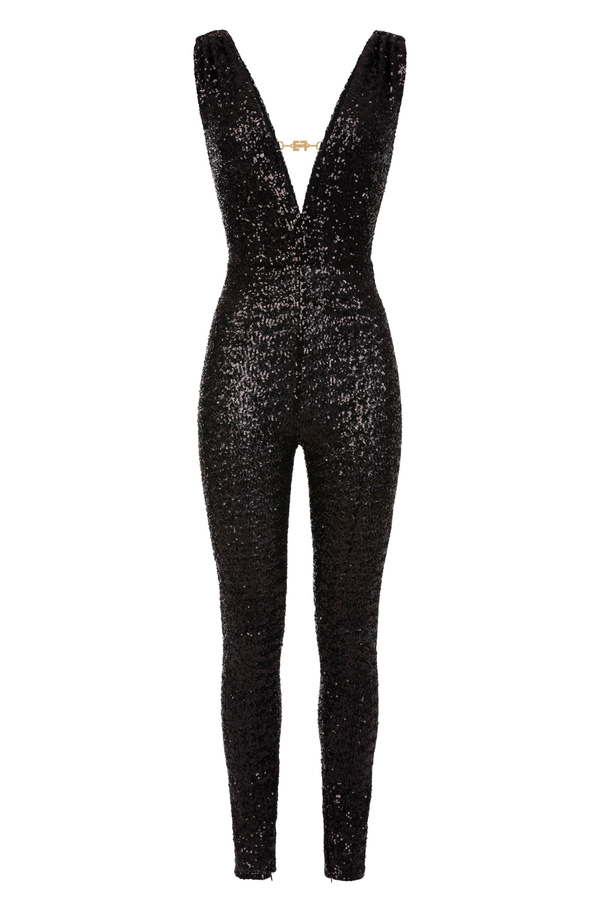 Elisabetta Franchi fully sequinned one-piece jumpsuit - Elisabetta Franchi® Outlet