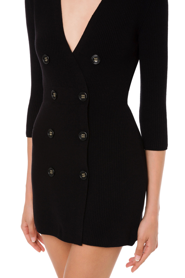 Coat dress with buttons - Elisabetta Franchi® Outlet