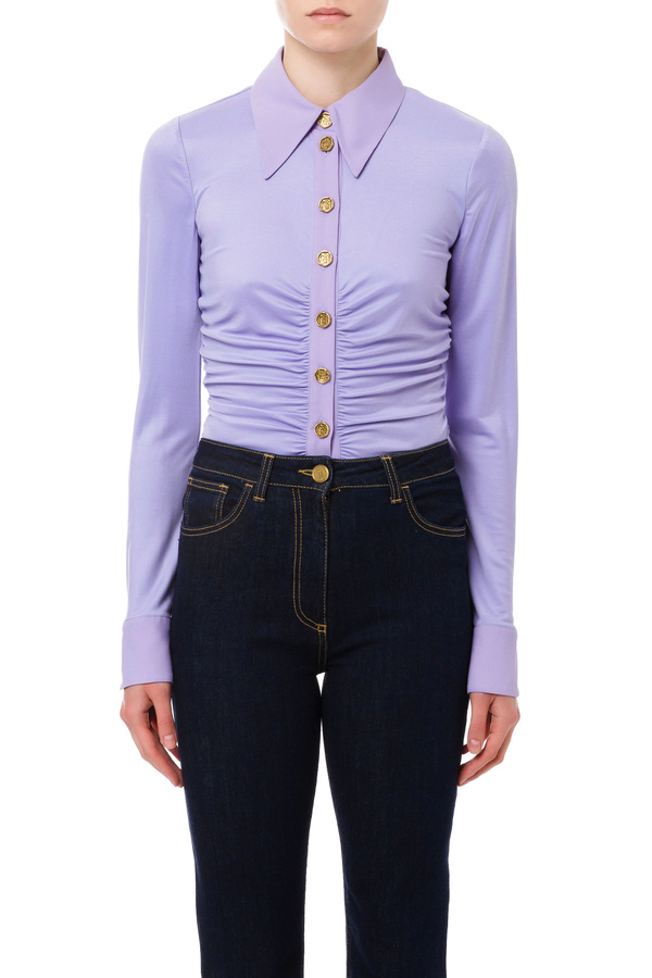 Draped blouse - Elisabetta Franchi® Outlet