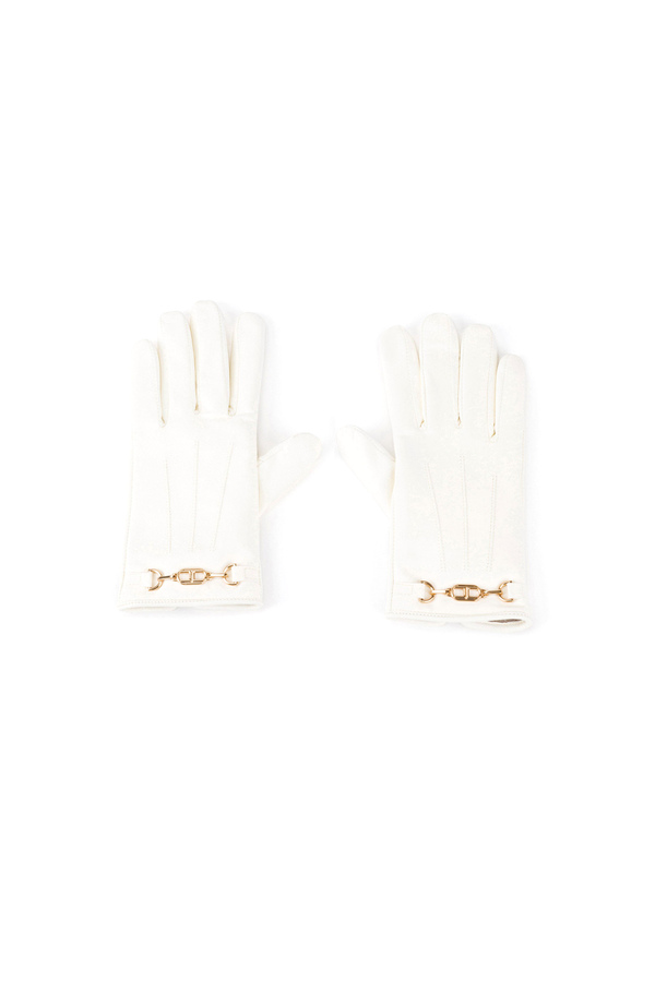 Short gloves with horse bit - Elisabetta Franchi® Outlet