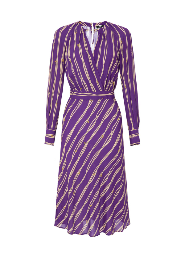 Maxi dress with lapels - Elisabetta Franchi® Outlet