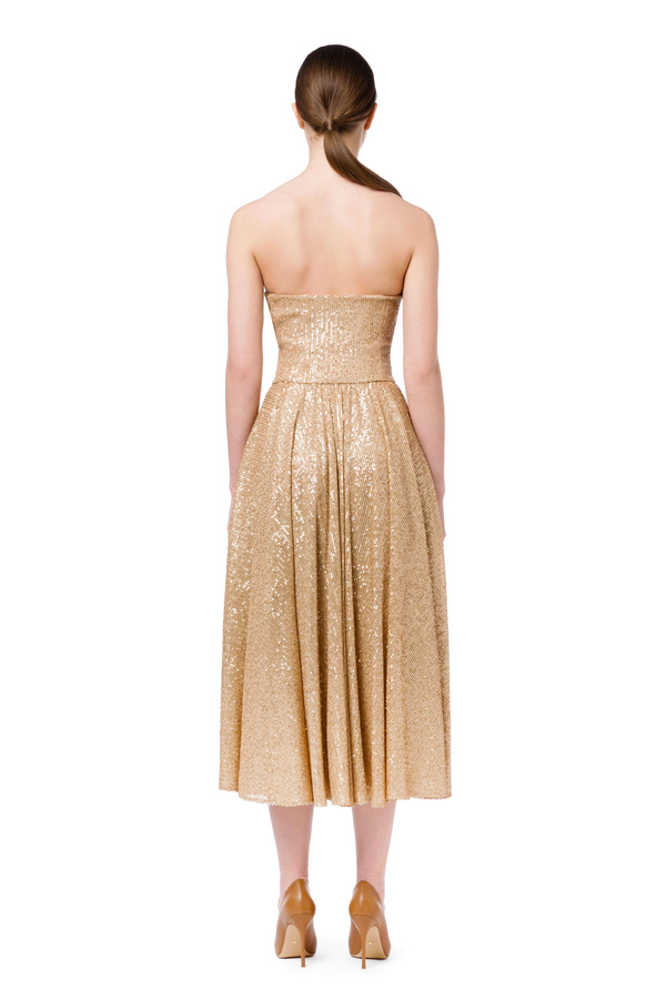 Full sequin bustier dress - Elisabetta Franchi® Outlet