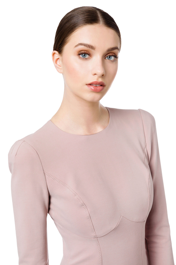 Sheath dress with open neckline on the back - Elisabetta Franchi® Outlet